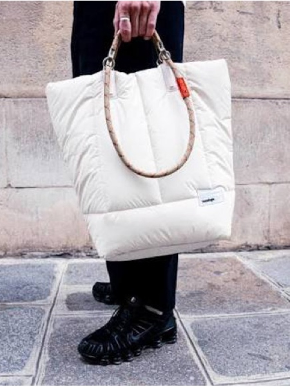 Topologie Quilted Puffer Tote in Gray - Picture 10 of 10